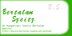 bertalan szeitz business card